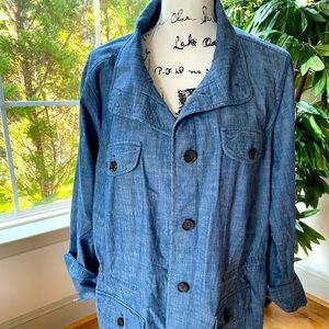 CLEARING OUT MY CLOSET! TALBOTS Woman Denim Jacket.